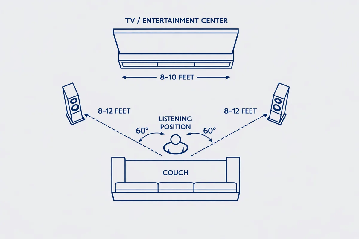 רמקולים אלחוטיים לסלון - המדריך המקצועי לבחירת מערכת שמע מושלמת מיקום נכון של רמקולים אלחוטיים בסלון