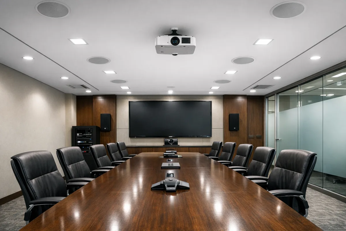 מערכת וידאו קונפרנס מקצועית לחדר ישיבות